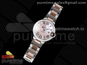 Ballon Bleu 33mm SS/RG AF 1:1 Best Edition Pink MOP Dial on SS/RG Bracelet SEIKO NH05A