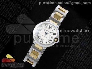 Ballon Bleu 42mm SSYG AF 1:1 Best Edition White Texture Dial on SS/YG Bracelet A2824 V5