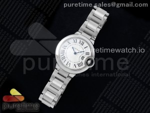 Ballon Bleu 33mm SS CHF 1:1 Best Edition White Textured Dial on SS Bracelet Jap Quartz