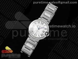 Ballon Bleu 36mm AF 1:1 Best Edition White Dial on SS Bracelet NH05B