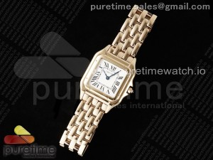 Panthère Ladies 27mm RG AF 1:1 Best Edition White Dial on RG Bracelet Ronda Quartz