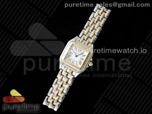 Panthère Ladies 22mm SS/YG AF 1:1 Best Edition White Dial on SS/YG Bracelet Ronda Quartz