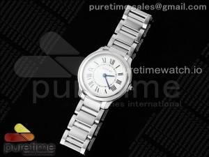 Ronde Must 29mm SS AF 1:1 Best Edition White Dial on SS Bracelet Ronda Quartz