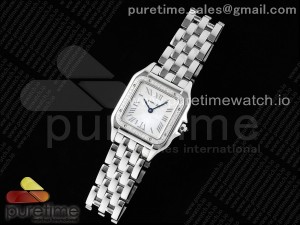 Panthère Ladies 27mm SS AF 1:1 Best Edition White MOP Dial Diamonds Bezel on SS Bracelet Ronda Quartz