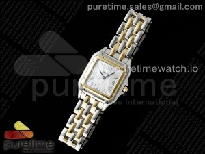 Panthère Ladies 27mm SSYG AF 1:1 Best Edition White MOP Dial on SS/YG Bracelet Ronda Quartz