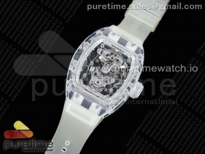 RM056-02 Transparent Tourbillon EURF Best Edition Skeleton Dial on Rubber Strap V2