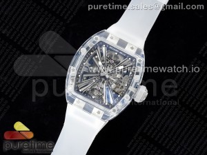 RM012 Transparent Tourbillon RMF Best Edition Skeleton Dial on Rubber Strap