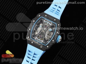 RM 53-01 Real Tourbillon Pablo Mac Donough 3KF Best Edition on Blue Rubber Strap