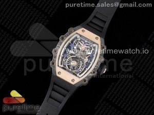 RM21-01 RG Tourbillon RMF Best Edition Skeleton Dial on Black Rubber Strap