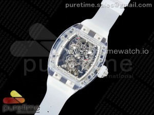 RM56-01 Transparent Tourbillon RMF Best Edition Skeleton Dial on Transparent Rubber Strap