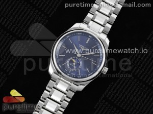 Master Moonphase SS APSF 1:1 Best Edition Blue Stick Dial on SS Bracelet AL899