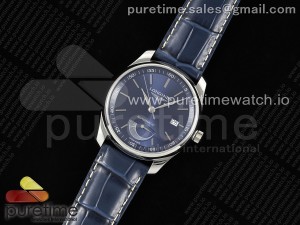 Master Power Reserve SS APSF 1:1 Best Edition Blue Dial on Blue Leather Strap AL602