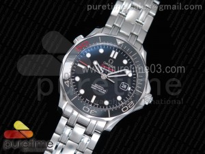 Seamaster 300M Chronometer SS "007" Limited Edition OMF 1:1 Best Edition on SS Bracelet A2824 (Black Balance Wheel)