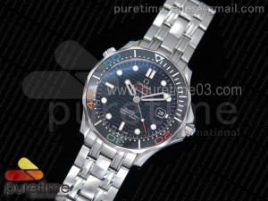 Seamaster 300M Chronometer SS "Rio 2016" OMF 1:1 Best Edition on SS Bracelet A2824 (Black Balance Wheel)