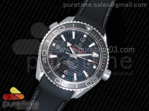 Planet Ocean Professional Ceramic Bezel 45mm 1:1 OMF Best Edition "007" on Rubber Strap A8501 (Black Balance Wheel)