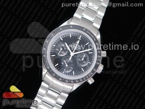 Speedmaster MoonWatch OMF SS Sapphire Crystal Black Dial on SS Bracelet Manual Winding Chrono Movement