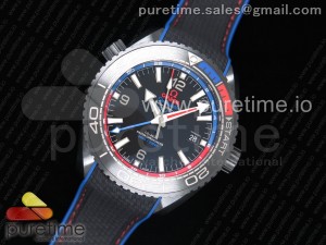 Planet Ocean 45.5mm ETNZ "Deep Black" Real Ceramic VSF 1:1 Best Edition on Black Nylon Strap A8906 Super Clone