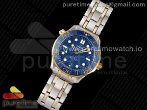 2018 Seamaster Diver 300M SS/YG VSF 1:1 Best Edition YG Bezel Blue Dial on SS/YG Bracelet A8800