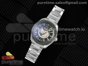 Aqua Terra GMT Worldtimer 43mm Green Ceramic VSF 1:1 Best Edition on SS Bracelet A8938 Super Clone