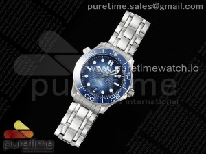 Seamaster 300 VSF 1:1 Best Edition Summer Blue Dial on SS Bracelet A8800