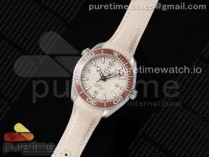 Planet Ocean 43.5mm SS VSF 1:1 Best Edition Brown Bezel Sand Dial on Sand Rubber Strap A8900 Super Clone