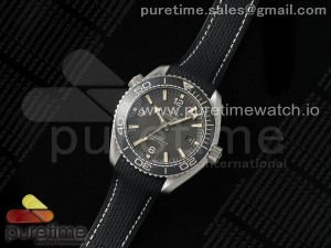 Planet Ocean 43.5mm SS VSF 1:1 Best Edition Gray Bezel Gray Dial on Black Rubber Strap A8900 Super Clone