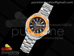 Seamaster 6000M Ultra Deep SS VRF 1:1 Best Edition Gray Dial Orange Bezel on SS Bracelet A8912 Super Clone