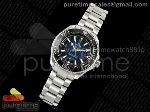 Seamaster 6000M Ultra Deep SS VRF 1:1 Best Edition Deep Blue Dial on SS Bracelet A8912 Super Clone