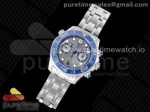 Seamaster 300M Chrono SS OMF 1:1 Best Edition Gray Dial on SS Bracelet A9900