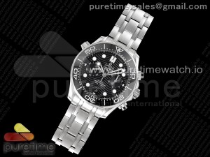 Seamaster 300M Chrono SS OMF 1:1 Best Edition Black Dial on SS Bracelet A9900