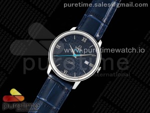 De Ville Prestige Orbis SS RMX Blue Dial on Blue Leather Strap A2892