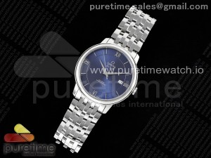 De Ville SS DIWF 1:1 Best Edition Deep Blue Dial SS Markers on SS Bracelet MIYOTA 9015