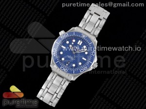 Seamaster Diver 300M ZF 1:1 Best Edition Blue Ceramic Blue Dial on SS Bracelet A8800
