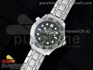 Seamaster Diver 300M VSF 1:1 Best Edition Green Ceramic Green Dial on SS Bracelet A8800 V2