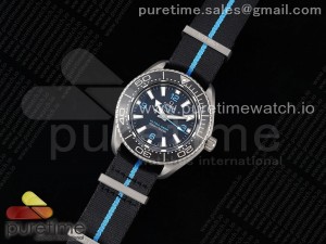 Seamaster 6000M Ultra Deep SS VSF 1:1 Best Edition Black Dial on Black Nylon Strap A8912 Super Clone