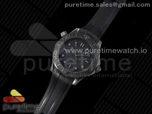 Seamaster 300m 43.5mm Black Ceramic VSF 1:1 Best Edition Black Dial on Black Rubber Strap A8806