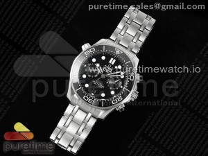 Seamaster 300m Chrono SS OMF 1:1 Best Edition Black Dial on SS Bracelet A9900