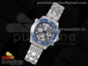 Seamaster 300m Chrono SS OMF 1:1 Best Edition Gray Dial on SS Bracelet A9900