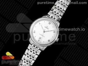 De Ville Prestige SS VSF 1:1 Best Edition White Dial on SS Bracelet A8800