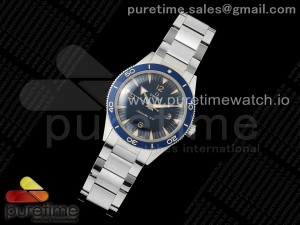 Seamaster 300 Heritage VSF 1:1 Best Edition Blue Dial Brown Marker on SS Bracelet A8912 Super Clone