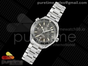 Planet Ocean 600M 43.5 mm SS SCF 1:1 Best Edition Gray Dial Black Bezel on SS Bracelet A8900