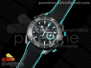 Planet Ocean 600M Chrono ETNZ Black Ceramic SCF 1:1 Best Edition Black Dial on Black Rubber Strap A9900
