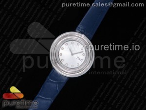 Possession Watch SS White Dial on Blue Leather Strap Jap Quartz Movement