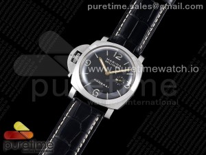 PAM217 H XF 1:1 Best Edition Superlumed Dial on Black Leather Strap A6497 with Y-Incabloc