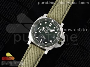 PAM1287 Y VSF 1:1 Best Edition Green Dial on Green Nylon Strap P900