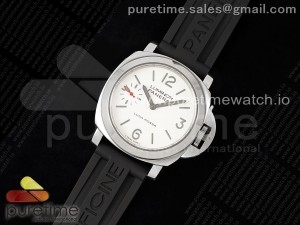 PAM1342 W HWF 1:1 Best Edition White Dial on Black Rubber Strap A6497