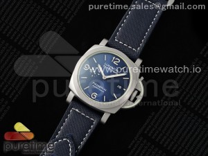 PAM1117 Titanium TTF 1:1 Best Edition Blue Dial on Blue Kevlar Composite Strap A9010