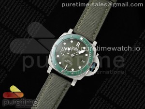 PAM1287 V TTF 1:1 Best Edition Green Dial on Green Nylon Strap A900