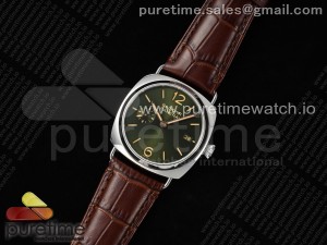 PAM1386 Radiomir Quaranta TTF Best Edition Green Dial on Brown Leather Strap A7750