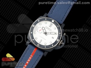 PAM1543 Submersible VSF 1:1 Best Edition White Dial on Blue Nylon/Rubber Strap P900